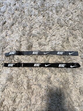 Nike Black and Gray Logo Lanyard Pair